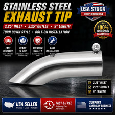 For 2.25 Inlet 2.25 Outlet 9 Ol Stainless Steel Turn Down Exhaust Tail Tip For 2.25 Inlet 2.25 Outlet 9 Ol Stainless Steel Turn Down Exhaust Tail Tip