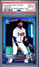 2025 Bowman Chrome Prospects John Gil BLUE REPTILIAN REFRACTOR #/150 BCP-172 PSA