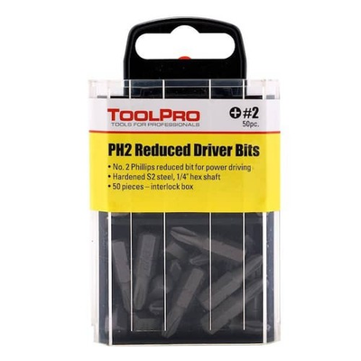 #ad #ad Toolpro #2 Phillips Bits 50 Pack in Interlocking Storage Box $23.57
