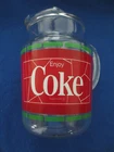 Vintage Coca Cola Glass Pitcher 1 Gallon Rare Shakey's Pizza Design
