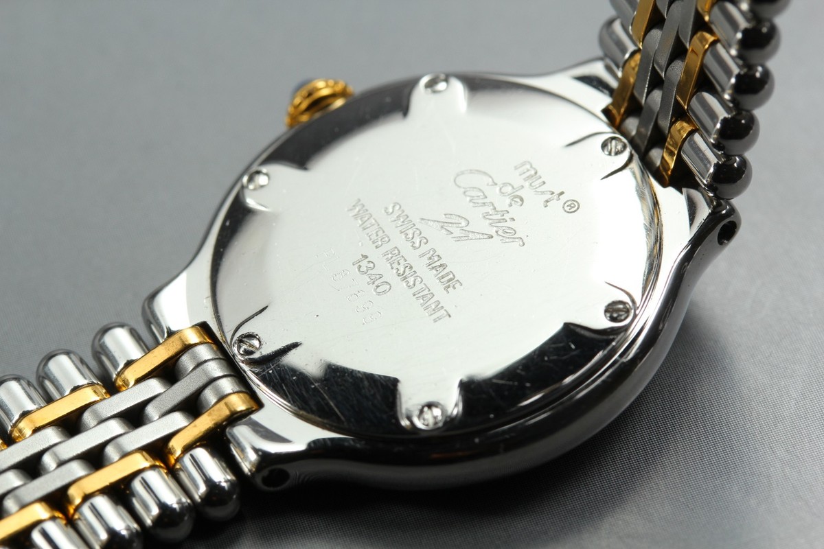 Cartier With Must 21 Vantien Quartz Silver Dial Watch Kzk Cartier Must De Cartier 21 gilt / steel quartz Kal. 690 Ref  main image 2