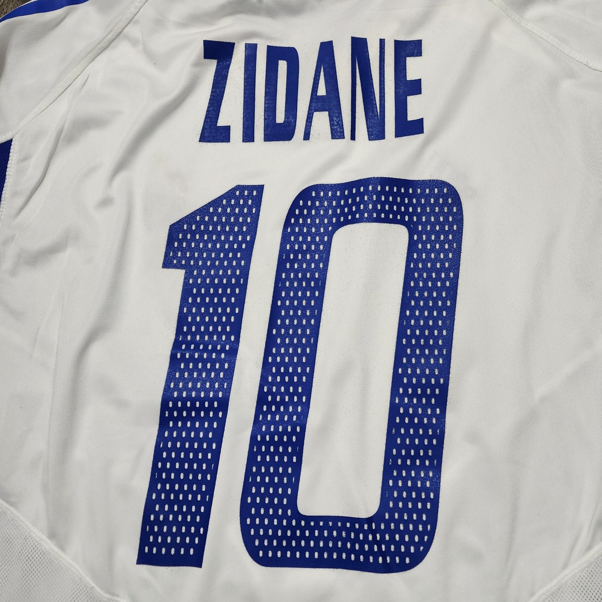 2004 Adidas France Away Soccer Jersey Zinedine Zidane Men XL Euro
