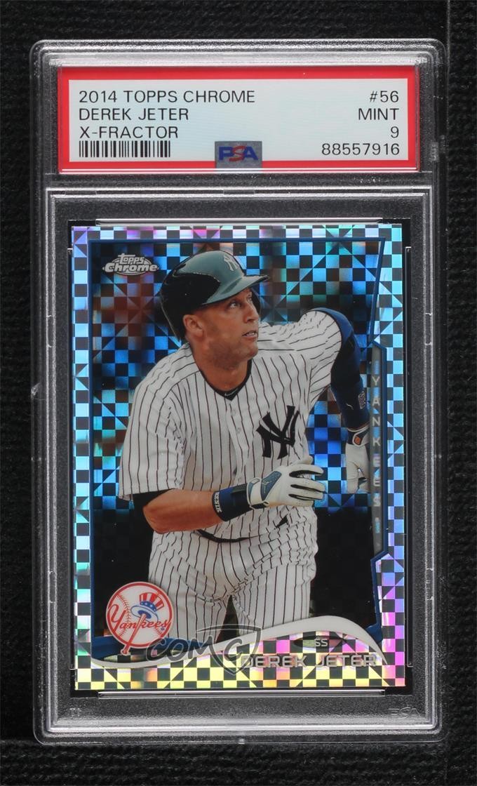 2014 Topps Chrome X-Fractor Derek Jeter #56 PSA 9 MINT HOF 06st