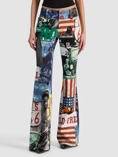 Women Alice + Olivia High Waist Floral Slim Wide Leg Pants
