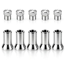 5 Sets TR414AC Chrome Valve Stem Caps Kit,Chrome Tire Valve Caps for Car Tire St