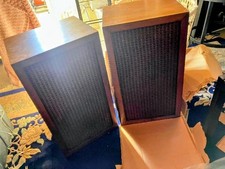 Vintage AR1 Speakers Pair 2.0 Wired Wood Cabinets Brown/Black