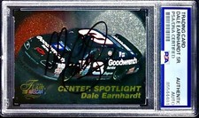 Dale Earnhardt Sr. Signed 1996 Fleer Center Spotlight Insert #2 PSA Auth Auto