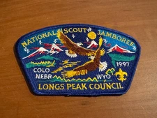 BSA, 1997 Jamboree Shoulder Patch (JSP), Longs Peak Council, Navy