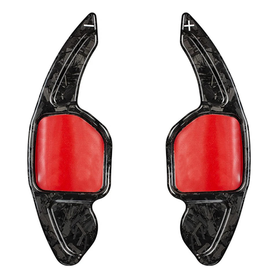 Carbon Fiber Steering Wheel Paddle Shifter Extension Fit Audi A4L A8 S5 S6 09-12 - Image 2 of 4