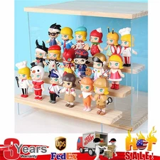 Clear Acrylic Display Case Countertop Box Organizer Stand Dustproof Showcase USA