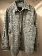 Marc Jacobs Monogram Big Shirt Sun Faded Denim Long Sleeve Button Up