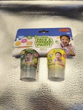 Goodmark Nat&uuml;rliche Gesichts und Fingermalfarbe 2x65ml In Tuben Gr&uuml;n Gelb Neu