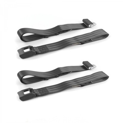 Fits - New Yorker 1955-56 STD 2pt Charcoal Lap Bucket Seat Belt Kit Pair