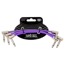 Ernie Ball Flex Patch Cable 6in - Purple - 3 Pack