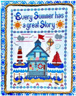 Pickle Barrel SUMMER STORY Cross Stitch Pattern Only ~ lightouse / boathouse — photo 2