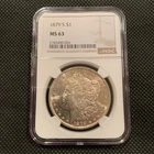1879-S U.S. MORGAN SILVER DOLLAR - MS 63 - NGC GRADED!