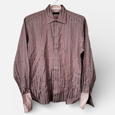 Ted Baker Men's Long-Sleeve Dress Shirt Neck Size 17 EUC