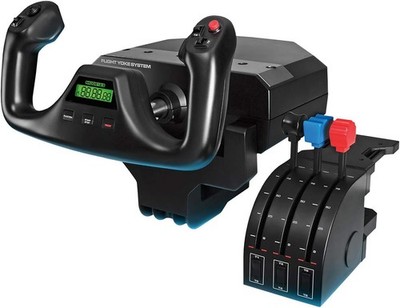 Logitech G Saitek Pro Flight Yoke System, Steuerhorn und Schubregler für Flug