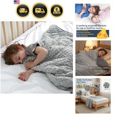 Weighted Blanket for Kids 5lbs 36"x48" Cotton Blanket for Boys  Girls Weight...
