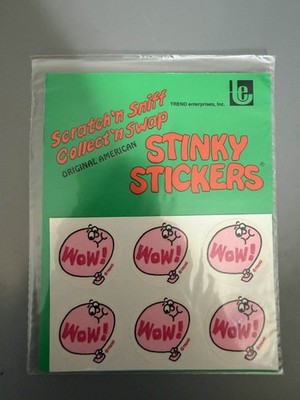 TREND Vintage Scratch and Sniff Stickers Half Sheet **Sealed** ''Wow!''