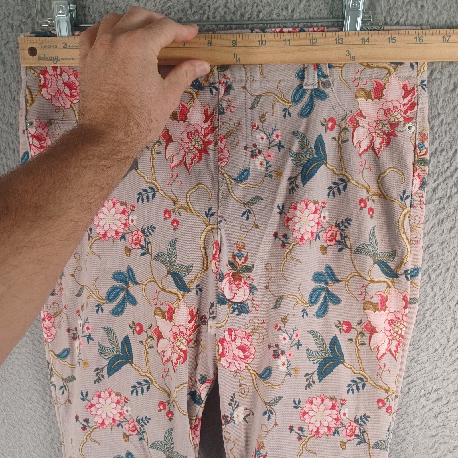 Mix It Womens Multicolor Floral Jegging Pants Size Large Pull-On Stretch Soft