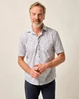 johnnie-O Short Sleeve Hangin' Out Knit Button Down Shirt - Kayce Lapis Size XL