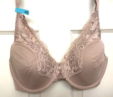 NWOT Beige 36C Bali One Smooth U Comfort Stretch Lace Underwire Bra 0084