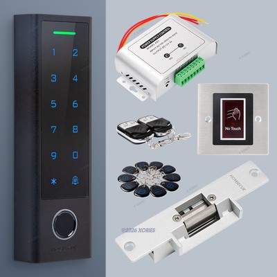 HOMSECUR IP66 APP WIFI Fingerprint Access Control Set Electric Strike Lock