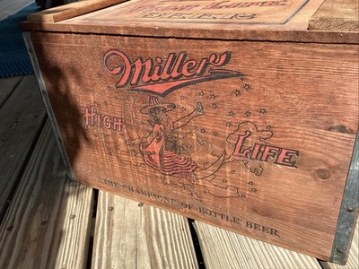 MILLER High LIFE Wood Case Brewing Bottle Co. Milwaukee Crate