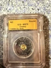 .9999 Fine Gold Eagle Head 1/500 OZ ICG MS70 Round ND
