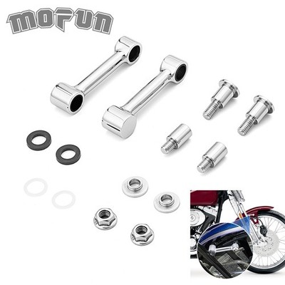 Chrome Front Fender Mount Bracket For Harley Softail Springer FXSTS 1993-2006