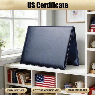 A4 Naturalization Certificate Holder PU Leather for US Citizenship Document