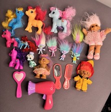 Vintage Troll Dolls Lot Gi-Go Ponies Dreamwor...