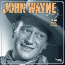John Wayne OFFICIAL | 2026 7x14" (Hanging) Monthly Mini Wall Calendar