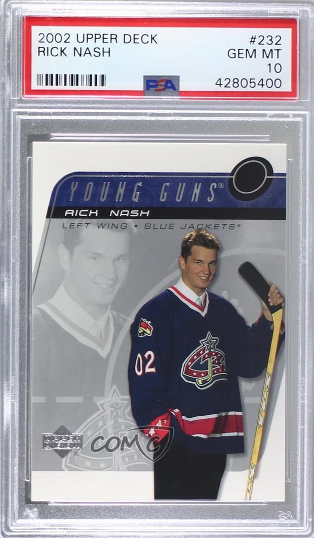 2002-03 Upper Deck Young Guns Rick Nash #232 PSA 10 GEM MT 0c3