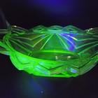 Vintage Art Deco Uranium Pyramid Pattern Oval Bowl, 1920s — photo 8