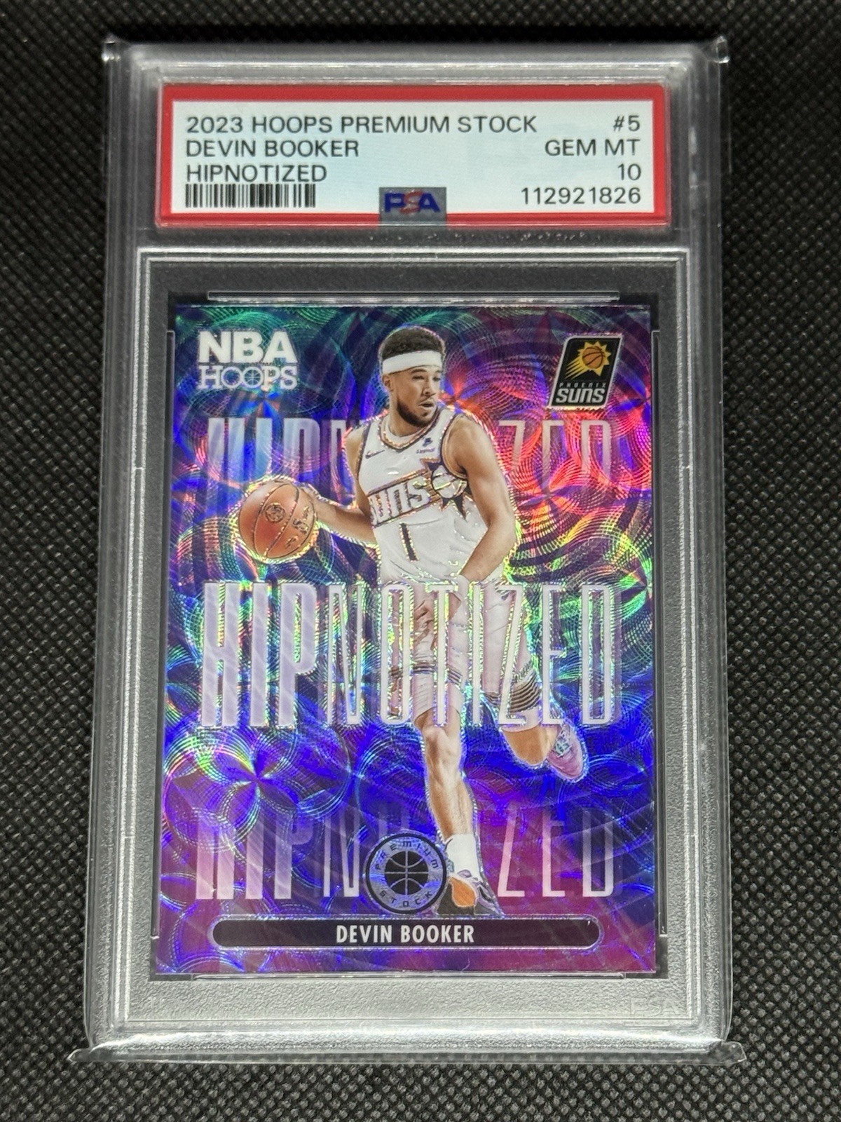 2023 PANINI HOOPS PREMIUM STOCK HIPNOTIZED 5 DEVIN BOOKER SP PSA 10