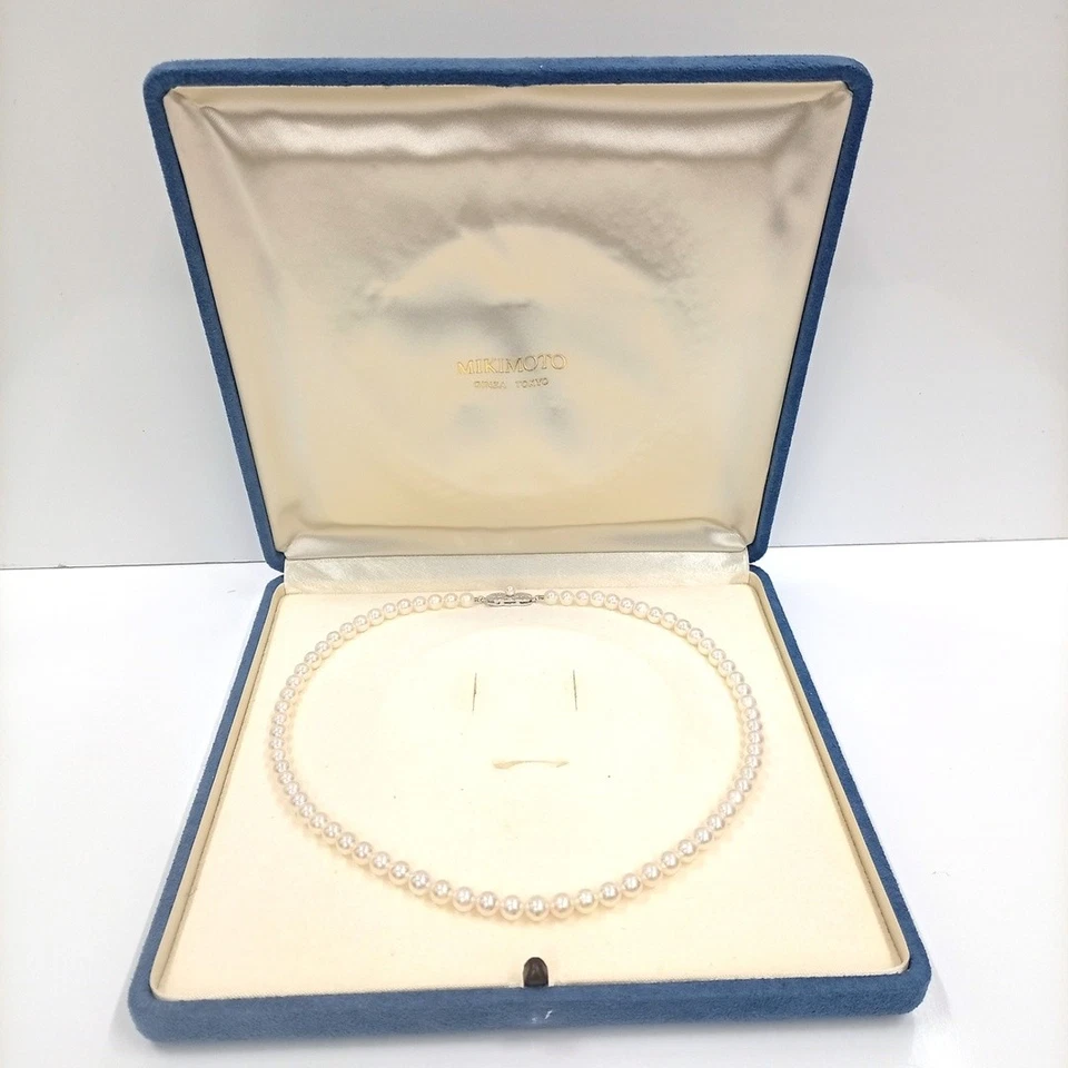 Mikimoto Pearl Necklace 5mm Front and Back 42cm Ja-25677 Used ICHI-0 - Image 2 of 4