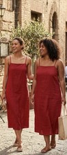 Next Red Summer Midi Dress A-line Size 18