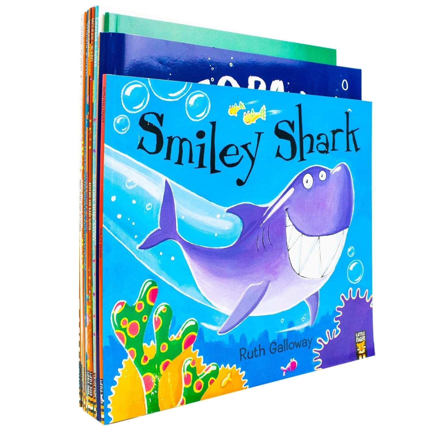 Bear & Friends 10 Picture Books Collection Set Smiley Shark, Just One More Story
