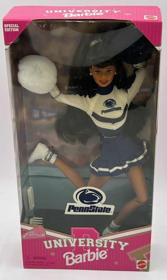 Muñeca Barbie 1996 Penn State University AA Cheerleader edición especial Mattel nueva Foto 2 de 4