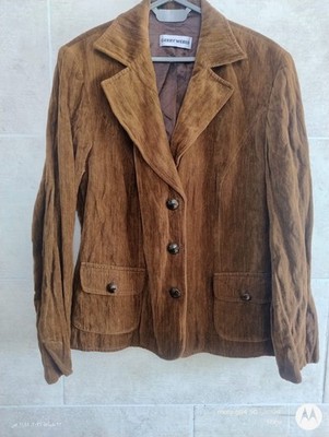 VINTAGE Gerry Weber  Women s Brown Velvet Blazer Jacket Size US 12