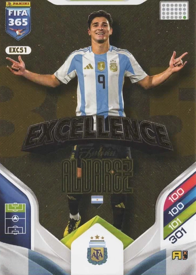 Panini Fifa 365 2026 Excellence EXC51 Julian Alvarez Argentinien Argentina - Bild 1 von 1