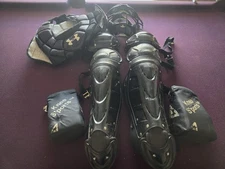 MLB Team Issued All Star/Under Armour Catchers Gear LG21WPRO Black, Mask, Chest