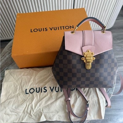 Louis Vuitton Clapton Backpack Damier Ebene Rose Ballerine Pink LV