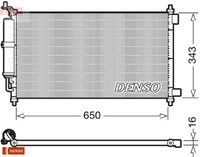 Denso DCN46020 Kondensator FüR Klimaanlage Kondensator Klimaanlage FüR Nissan