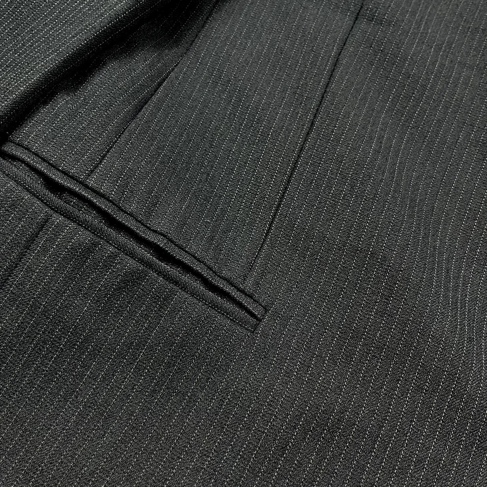 Daniel Hechter Traje Chaqueta Hombre Grande 50 Lana Negro Rayas Sólido Casual... - Imagen 3 de 4