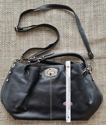 Damen Handtasche, schwarz, Henkel, abnehm- und verstellbarer