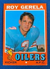 1971 Topps Roy Gerela Football Card #14 VG Houston Oilers