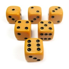 6 alte Bakelit Würfel wohl DDR Mid-Century Bakelite Dices Vintage GDR Ostalgie